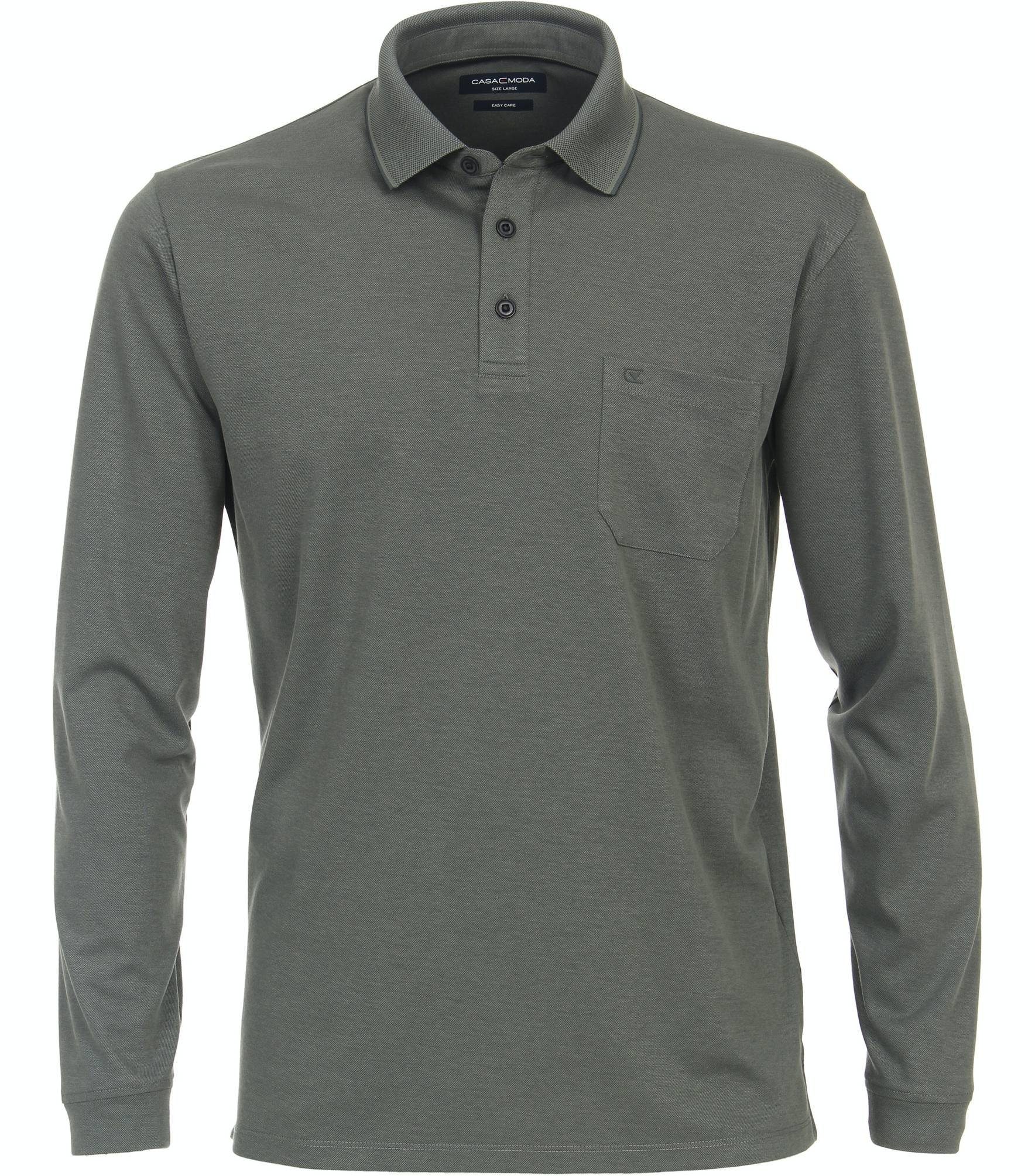 CASAMODA Langarm-Poloshirt "CASAMODA Polo-Shirt Langarm uni" günstig online kaufen