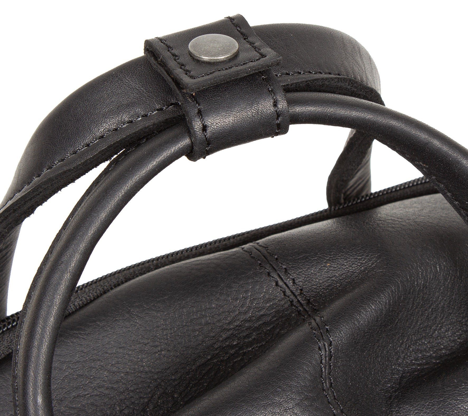 MUSTANG Reißverschluss-Vortasche Backpack, Cityrucksack Catania mit schwarz