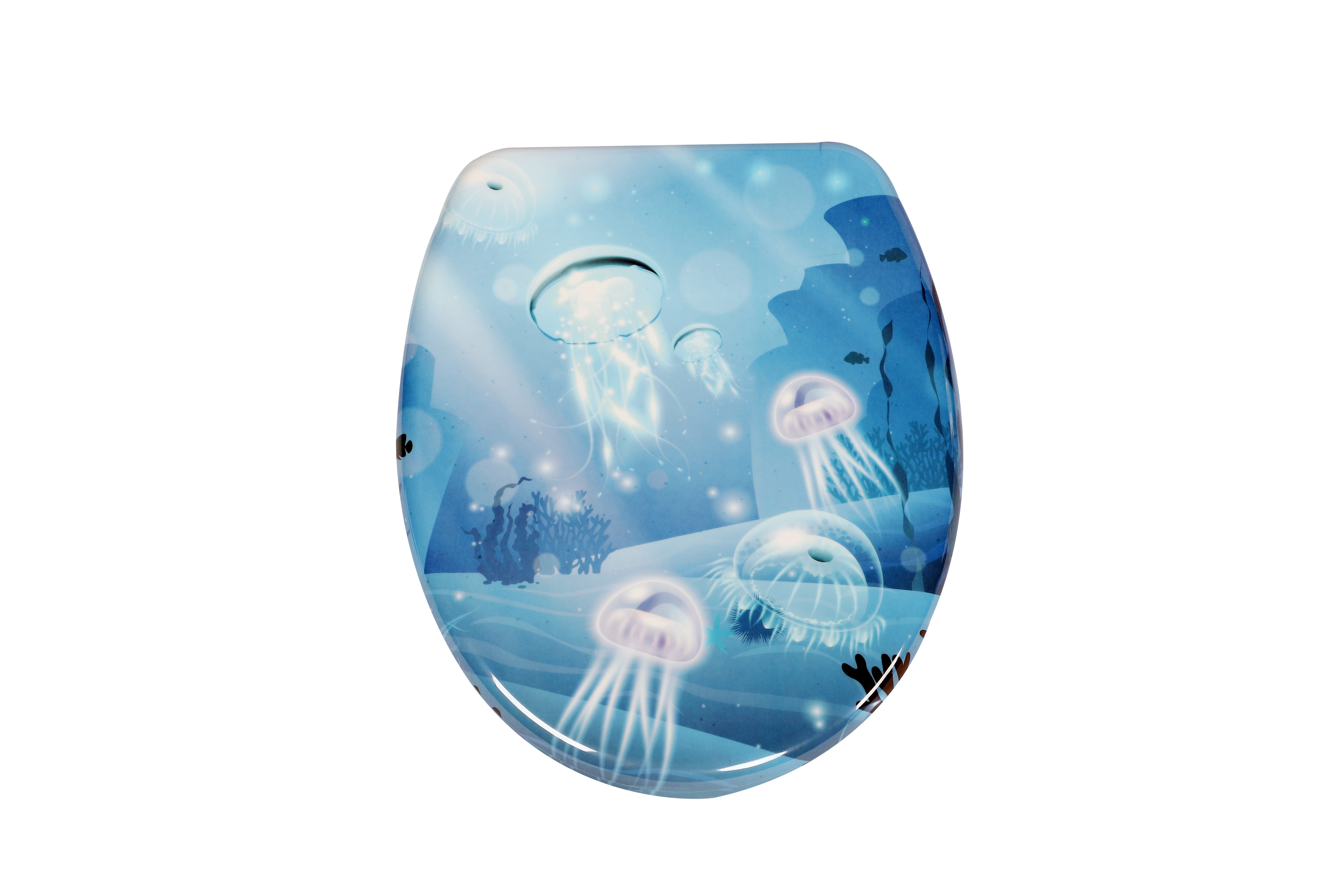 WC-Sitz O-förmiger Runder Toilettendeckel mit Absenkautomatik einfache Montage