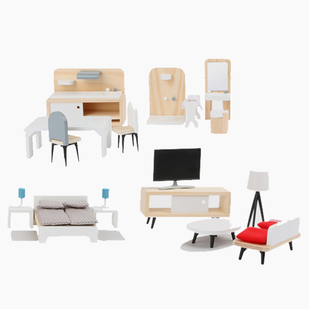 Small Foot Puppenhausmöbel Puppenhausmöbel Komplett-Set (spar packung, 28tl günstig online kaufen
