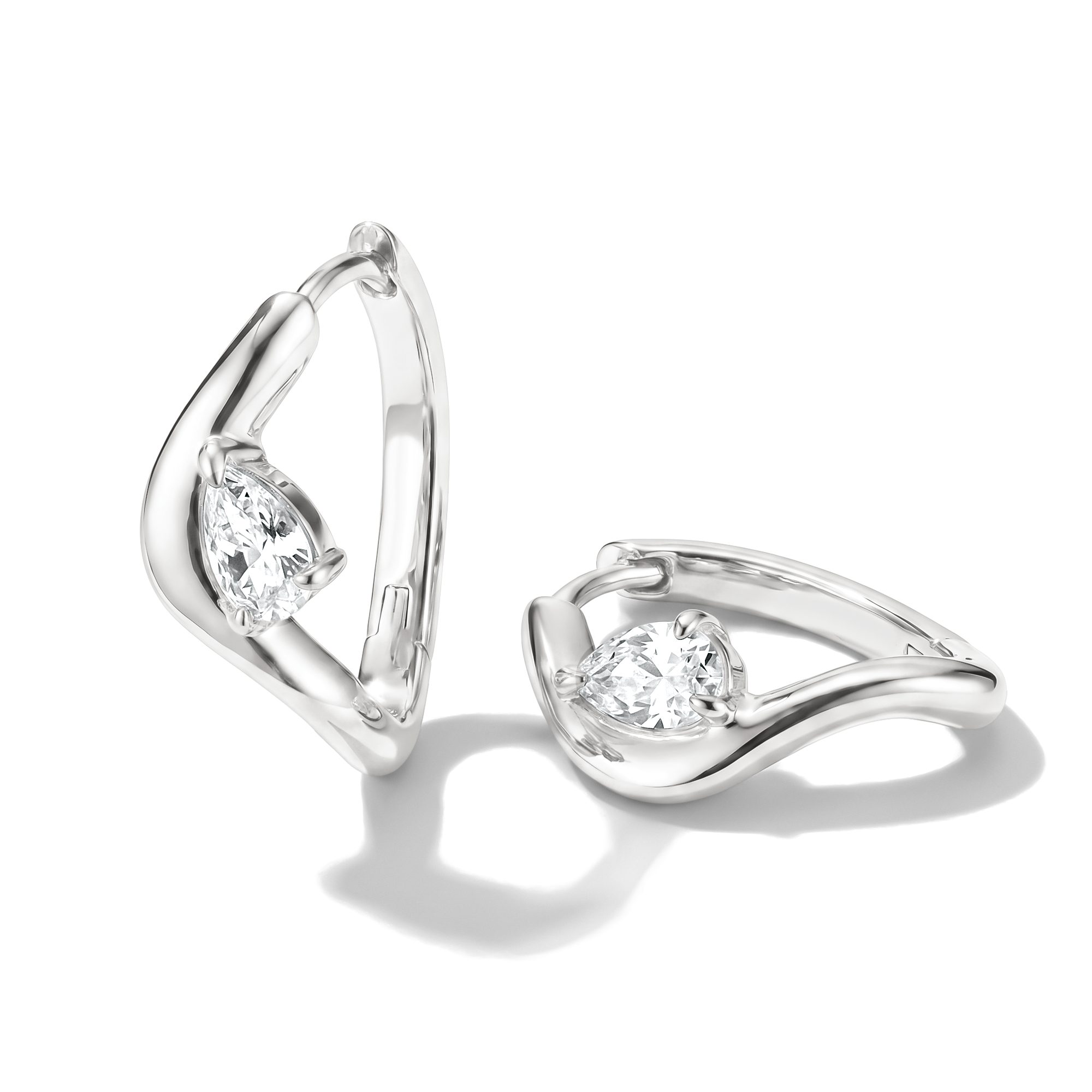 THOMAS SABO Paar Creolen Fluid Elegance Creolen mit Zirkoniastein, mit Zirkonia (synth)