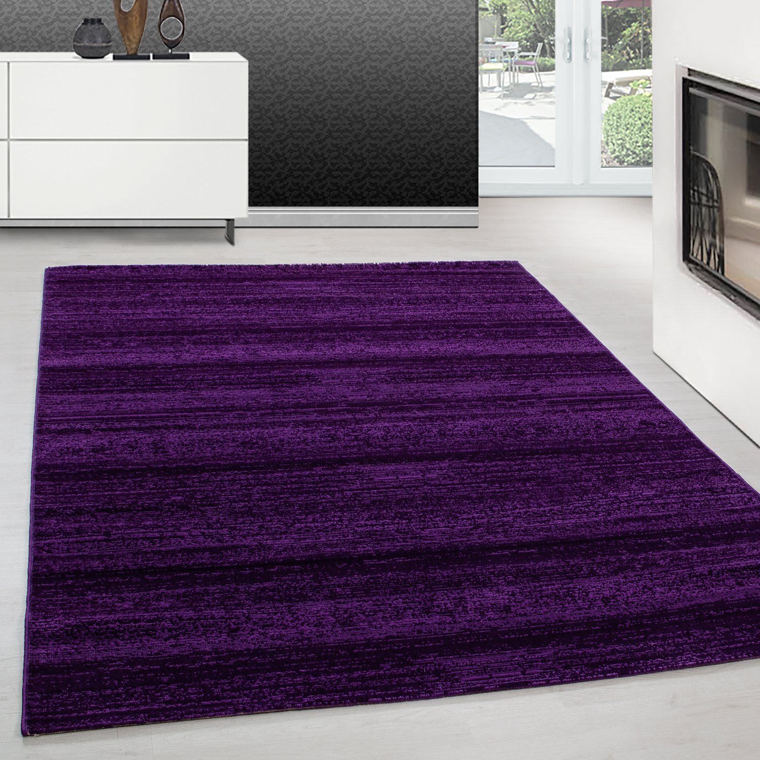 Teppich Unicolor - Einfarbig, Teppium, Läufer, Höhe: 6 mm, Teppich Wohnzimmer