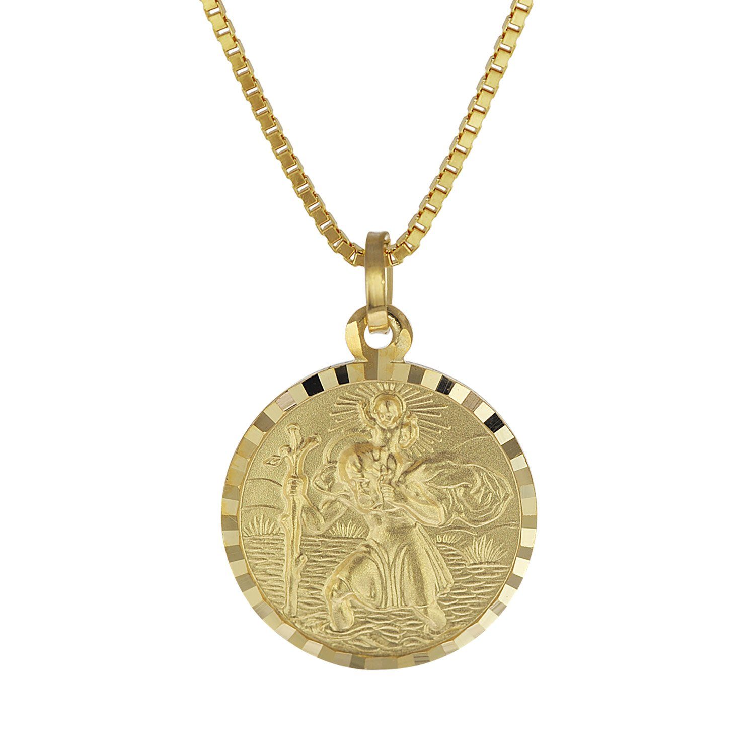 trendor Kette mit Anhänger Christophorus Anhänger Gold 333 mit plattierter günstig online kaufen