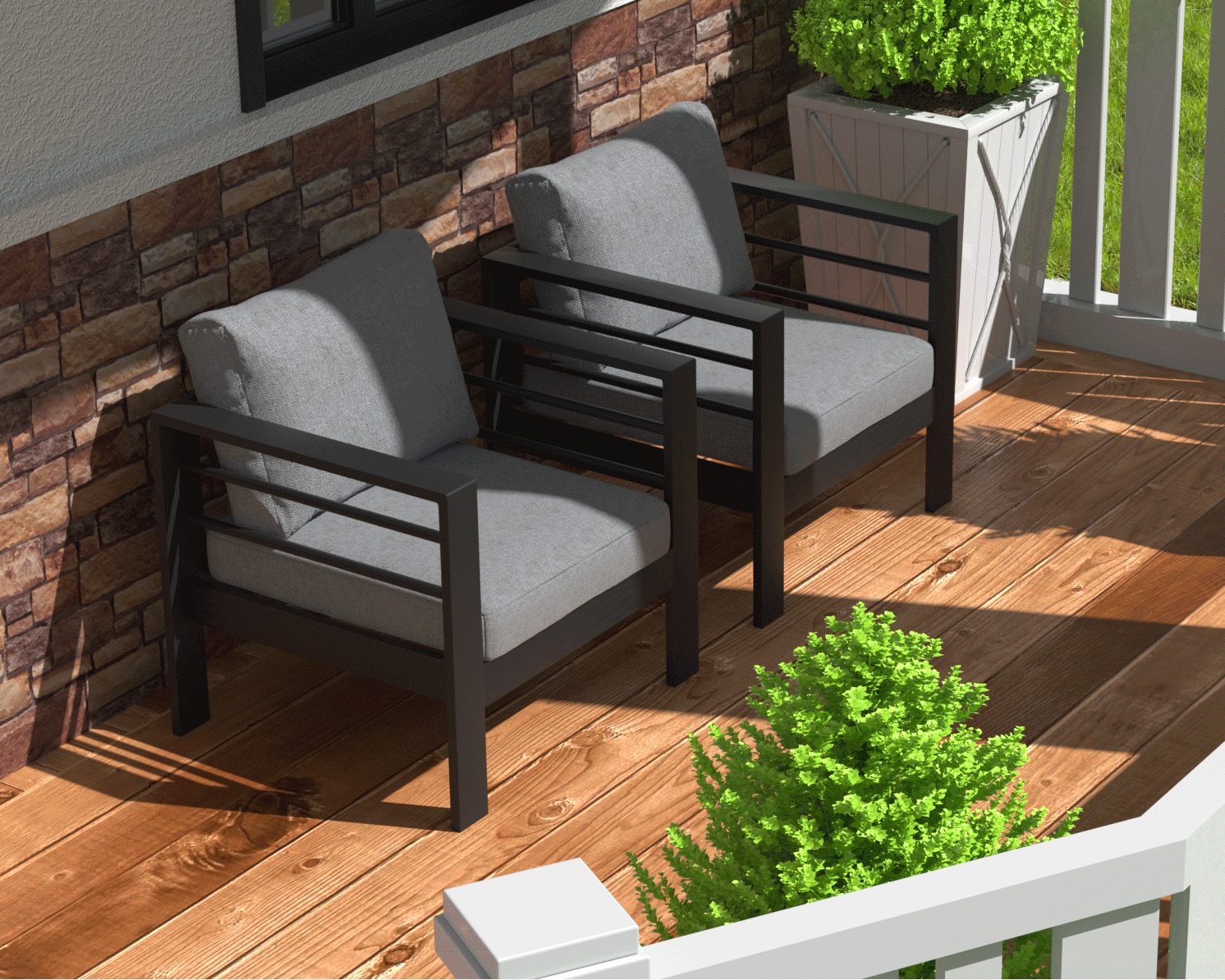 MeXo Gartensessel Relaxsessel outdoor 2 Sitzer günstig online kaufen