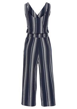 LASCANA Culotte-Overall aus strukturierter Ware, sommerlicher Jumpsuit mit Streifen