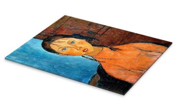 Posterlounge Acrylglasbild Amedeo Modigliani, Mädchen mit Zöpfen, Malerei