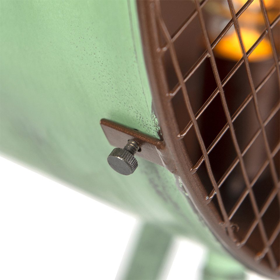 Qazqa Stehlampe Barrel, ohne Leuchtmittel, E27, Grün, Retro, Stahl, 1-flamm günstig online kaufen