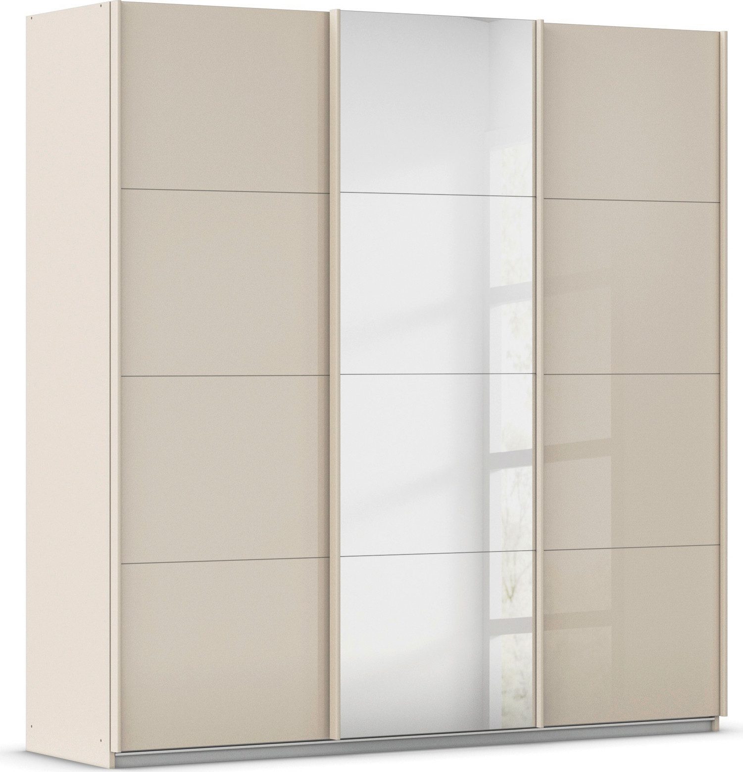 OTTO home Schwebetürenschrank Kleiderschrank Kleiderschränke Schrank Garderobe AGORDO mit Glasfront (Breiten 203/271/315/360 cm, Höhen 210/229 cm) durchdachte Innenausstattung, in 4 Breiten und 2 Höhen MADE IN GERMANY