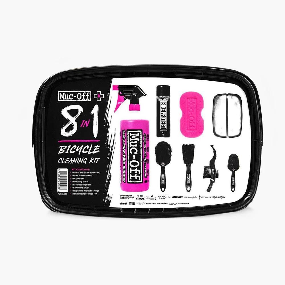 Muc-Off Muc-Off 8-in-1 Fahrrad Reinigungsset, inkl. Waschbürsten, Bike Cleaner Zweiradreiniger