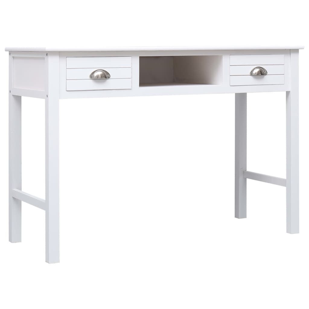 vidaXL Schreibtisch Schreibtisch Weiß 110×45×76 cm Holz
