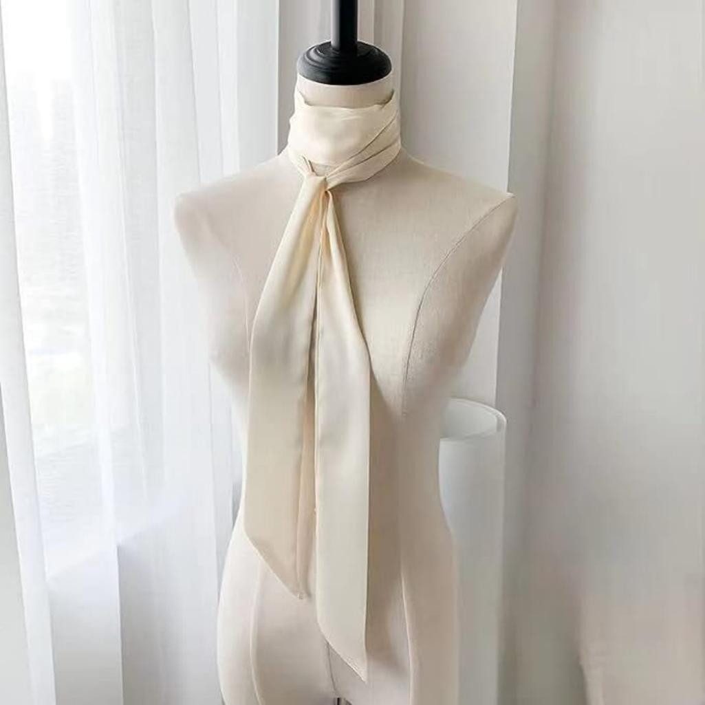 Zaewry Seidenschal Damen Satin Gürtel 5cm x 195cm Band Imitated Silk Lange Schal Kleid