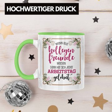 Trendation Tasse Trendation - Wenn Aus Kollegen Freunde Werden Tasse Geschenk Jobwechsel Neuer Job Abschied Kollegen Kollegin