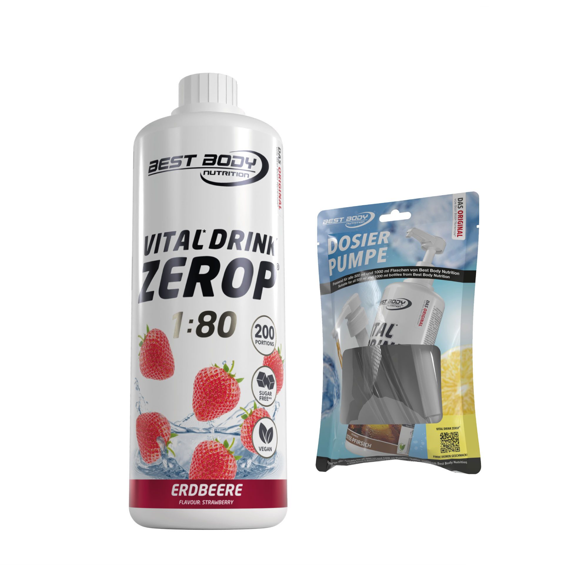 Best Body Nutrition 1 L Vital Drink Zerop Bundle Flüssigkeit, Getränk