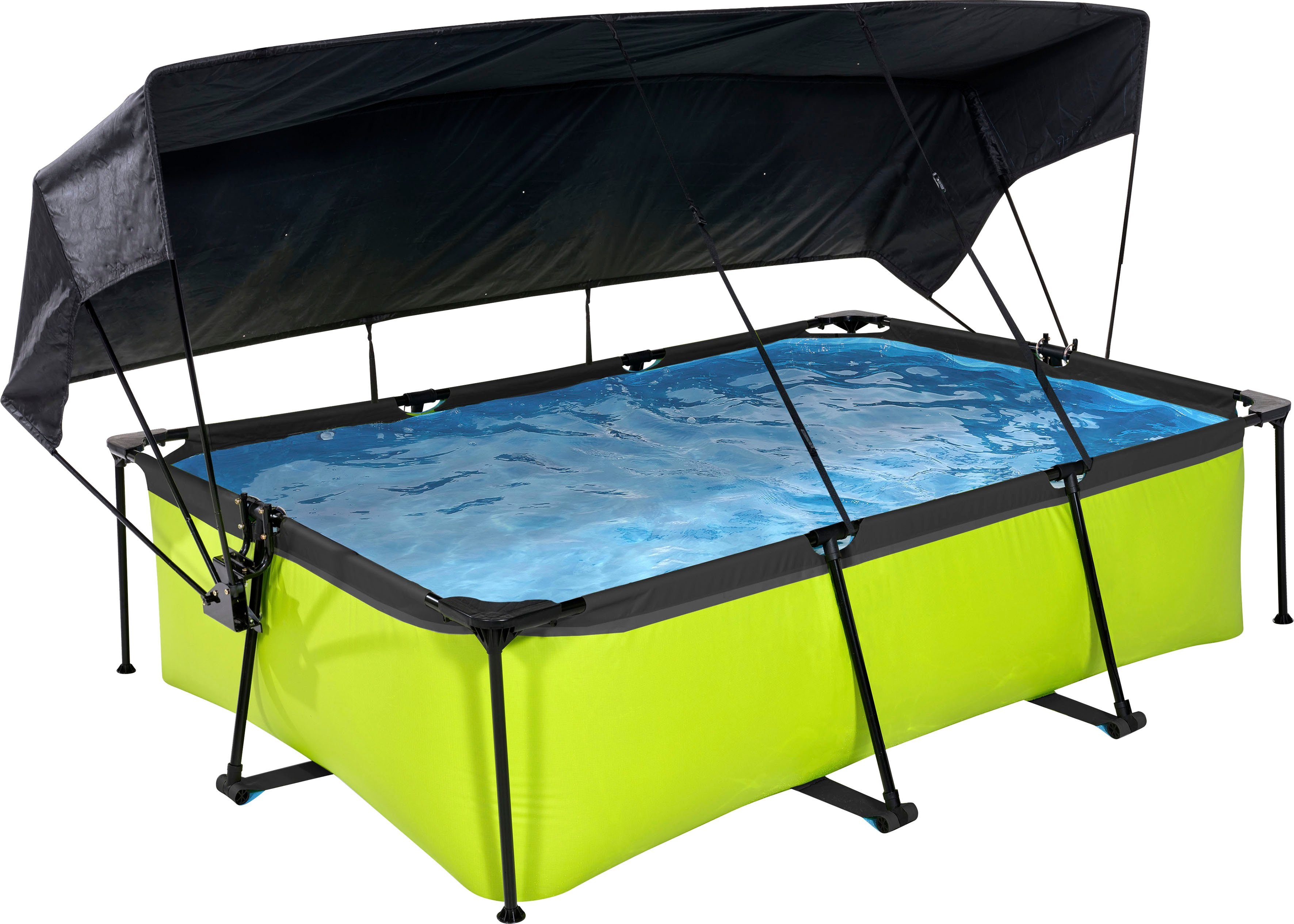 EXIT Framepool (Set, 3-tlg), BxLxH: 150x220x65 cm, mit Filterpumpe und Sonnensegel