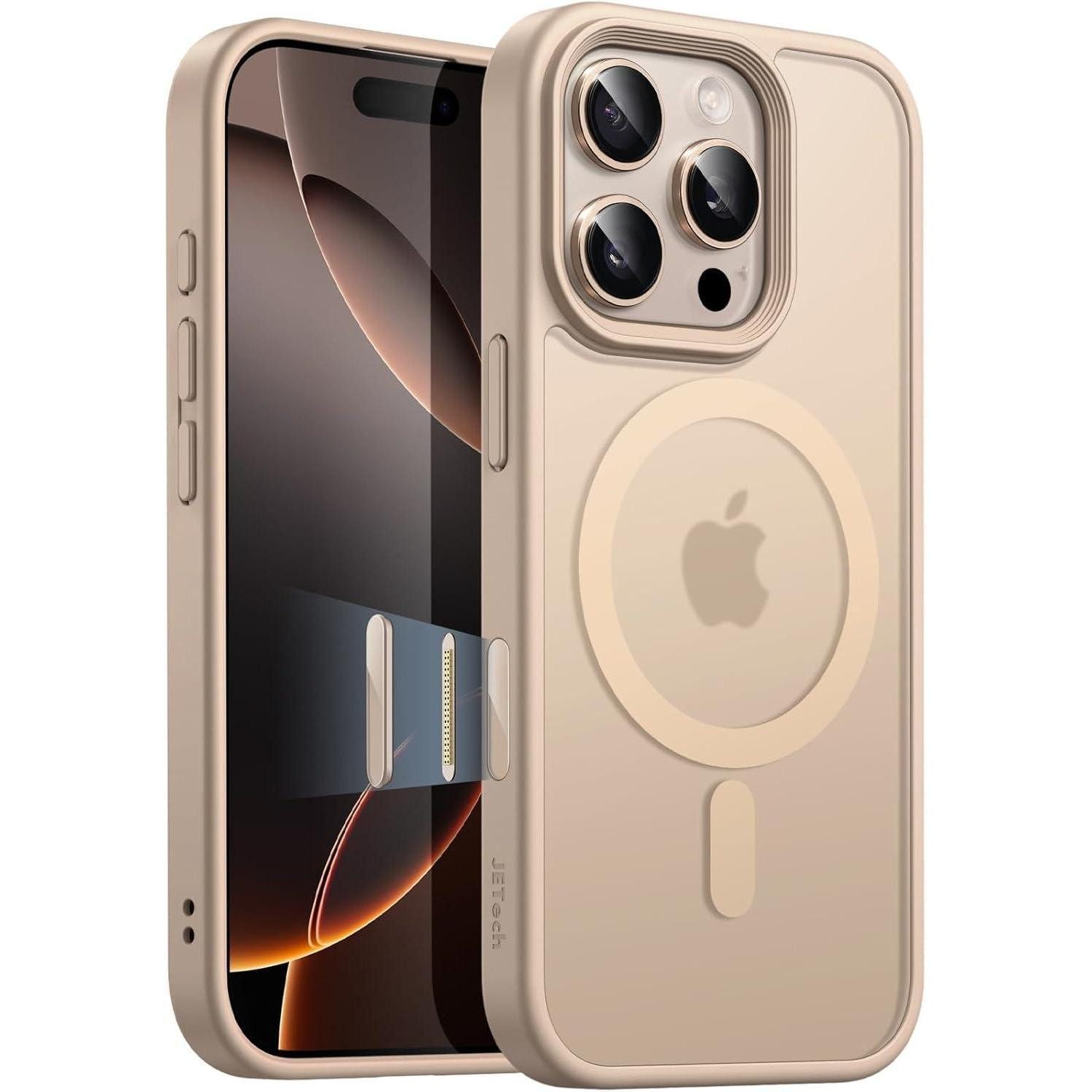 LuxusKollektion Handyhülle Handyhülle iPhone 16 Pro Max MagSafe Magnetisch Titan Wüstensand