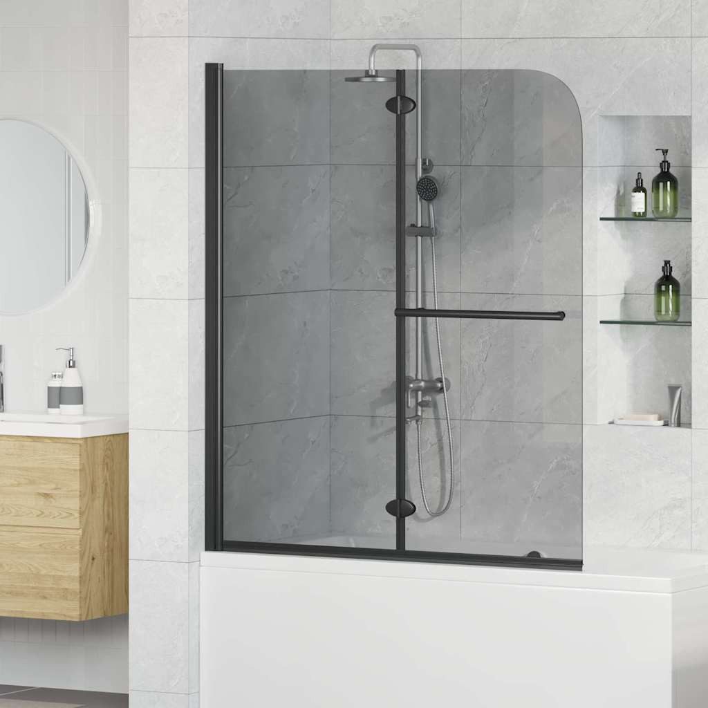 vidaXL Duschwand Duschabtrennung Dunkel transparent 120 x 140 cm, (1 tlg)