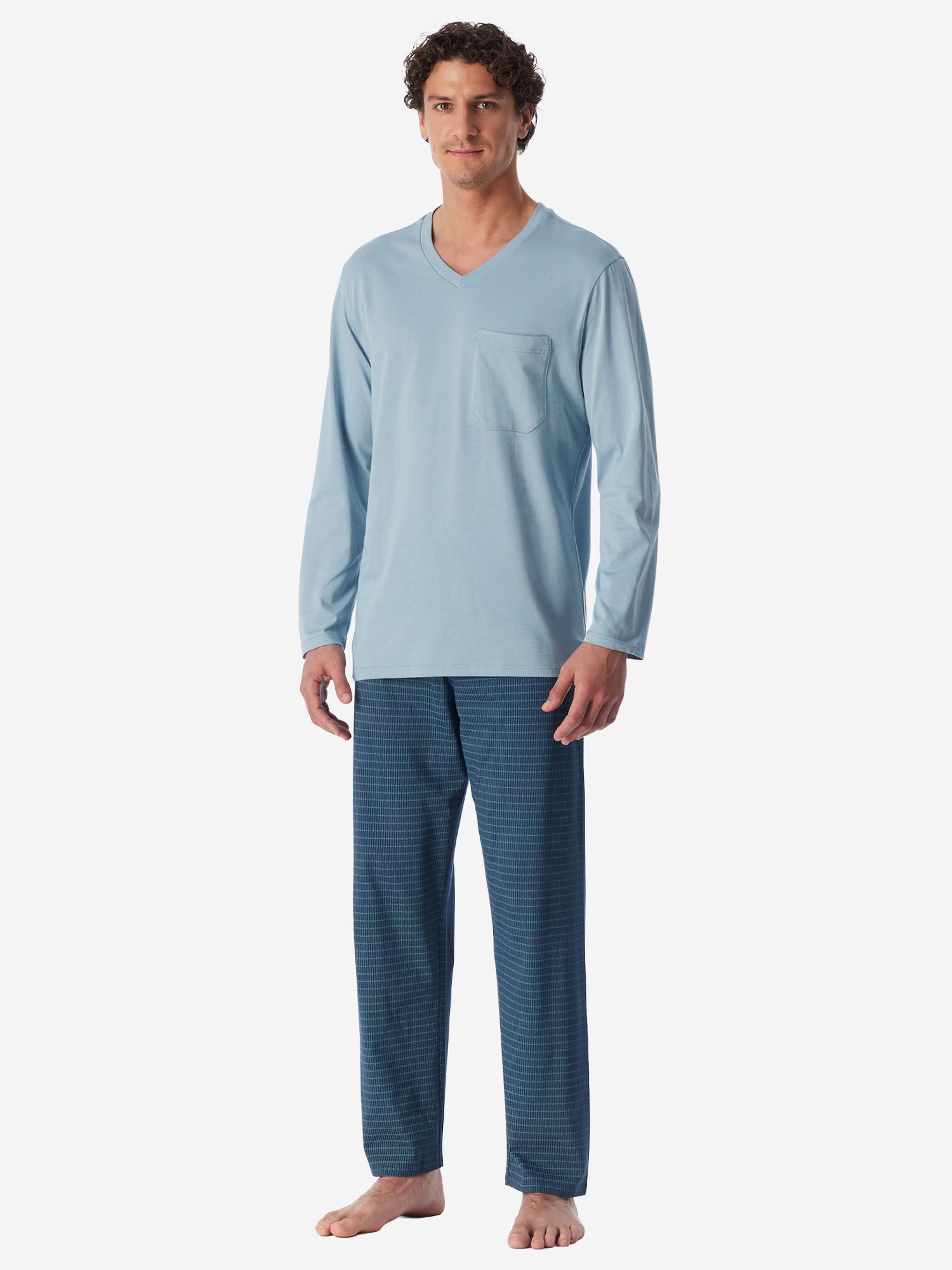 Schiesser Schlafanzug Comfort Essentials (2 tlg) Pyjama, Pyjama Set, Schlafanzug Set