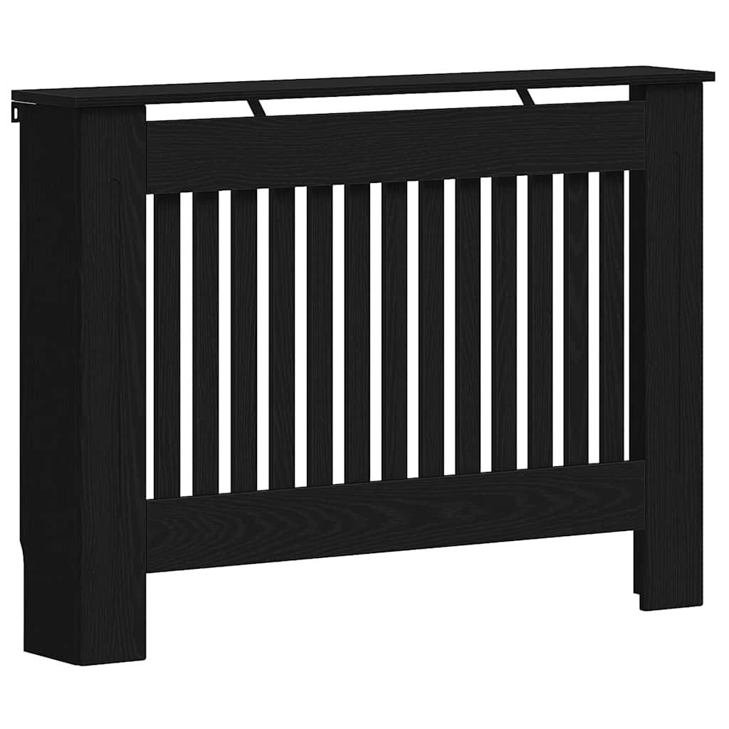 vidaXL Heizungsverkleidung, Heizkörperabdeckung Schwarz Eichen-Optik 112 x 19 x 81,5 cm