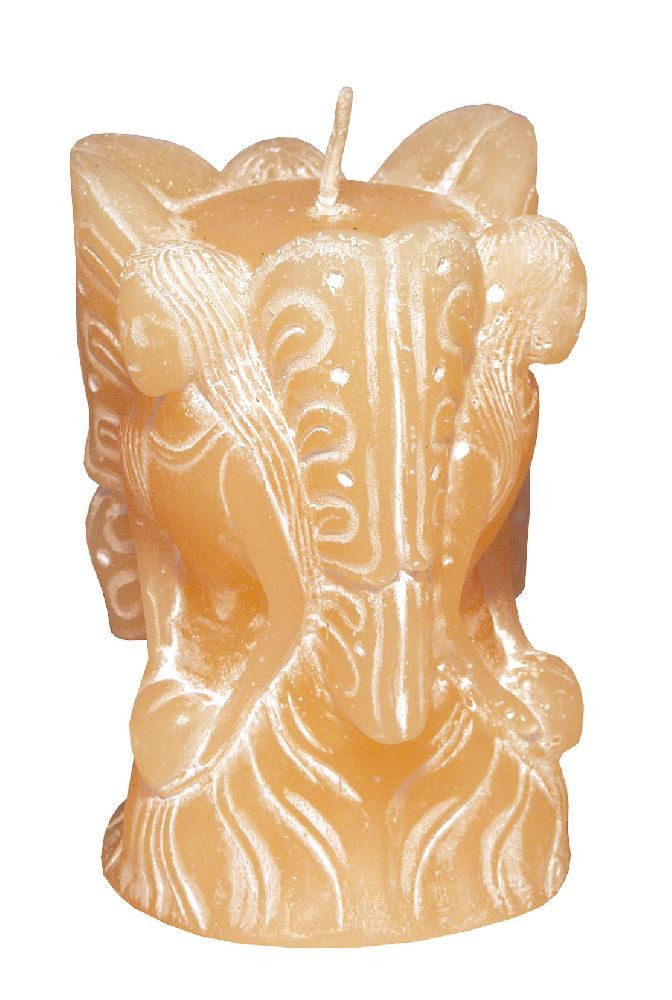 Saraswati Formkerze Kerze "3 Elfen" natur 10cm
