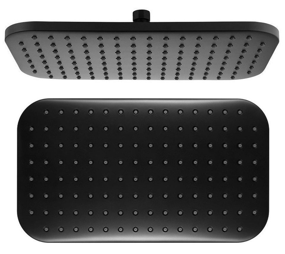 Aqualine Kopfbrause Kopfbrause, 200x350mm, ABS / Schwarz matt, Aqualine-SC296