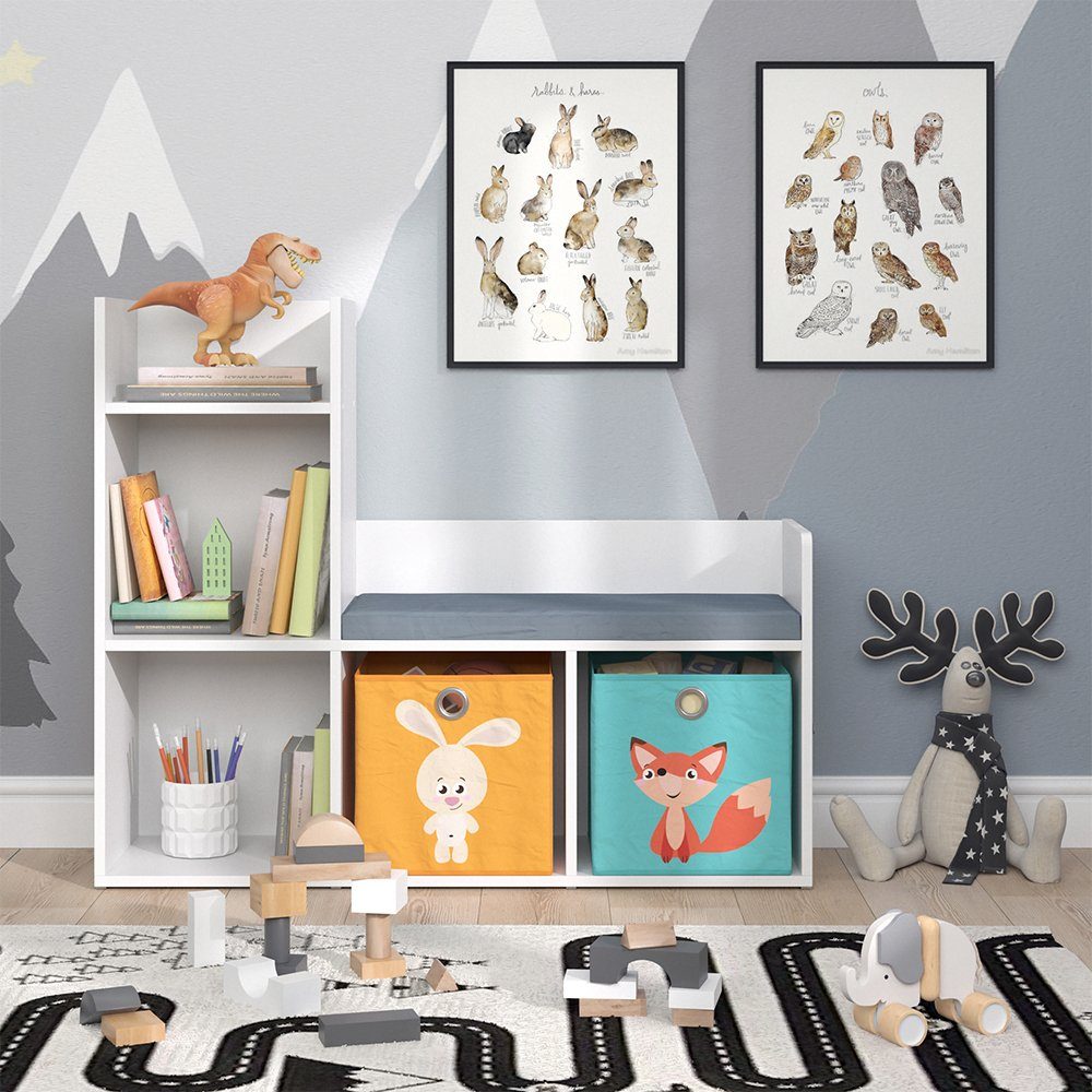 Vicco Sitzbank Luigi, Weiß, 107.2 x 88.6 cm mit 2 Faltboxen opt.1 (1-St)