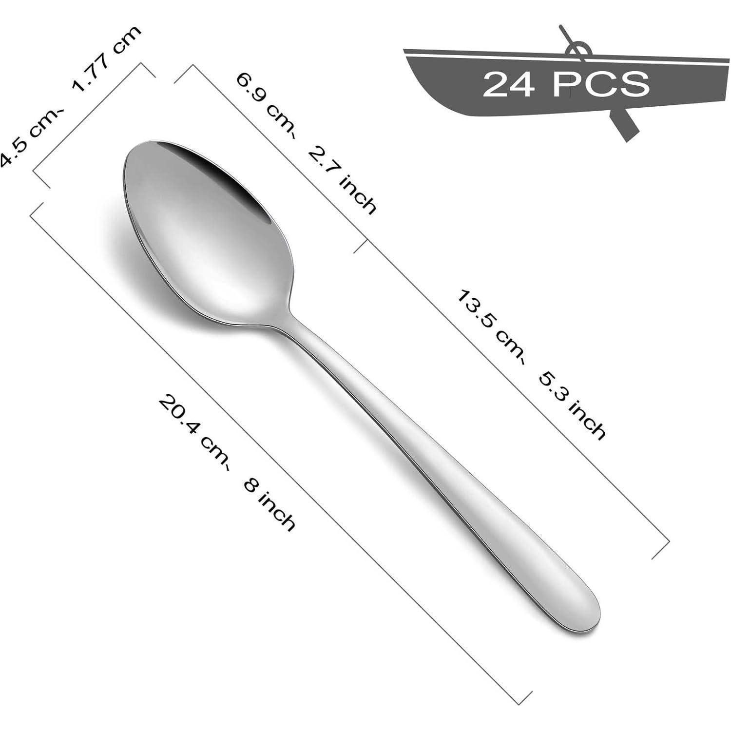 LuxusKollektion Suppenlöffel 24 Stück Suppenlöffel Set Edelstahl Esslöffel Tafellöffel