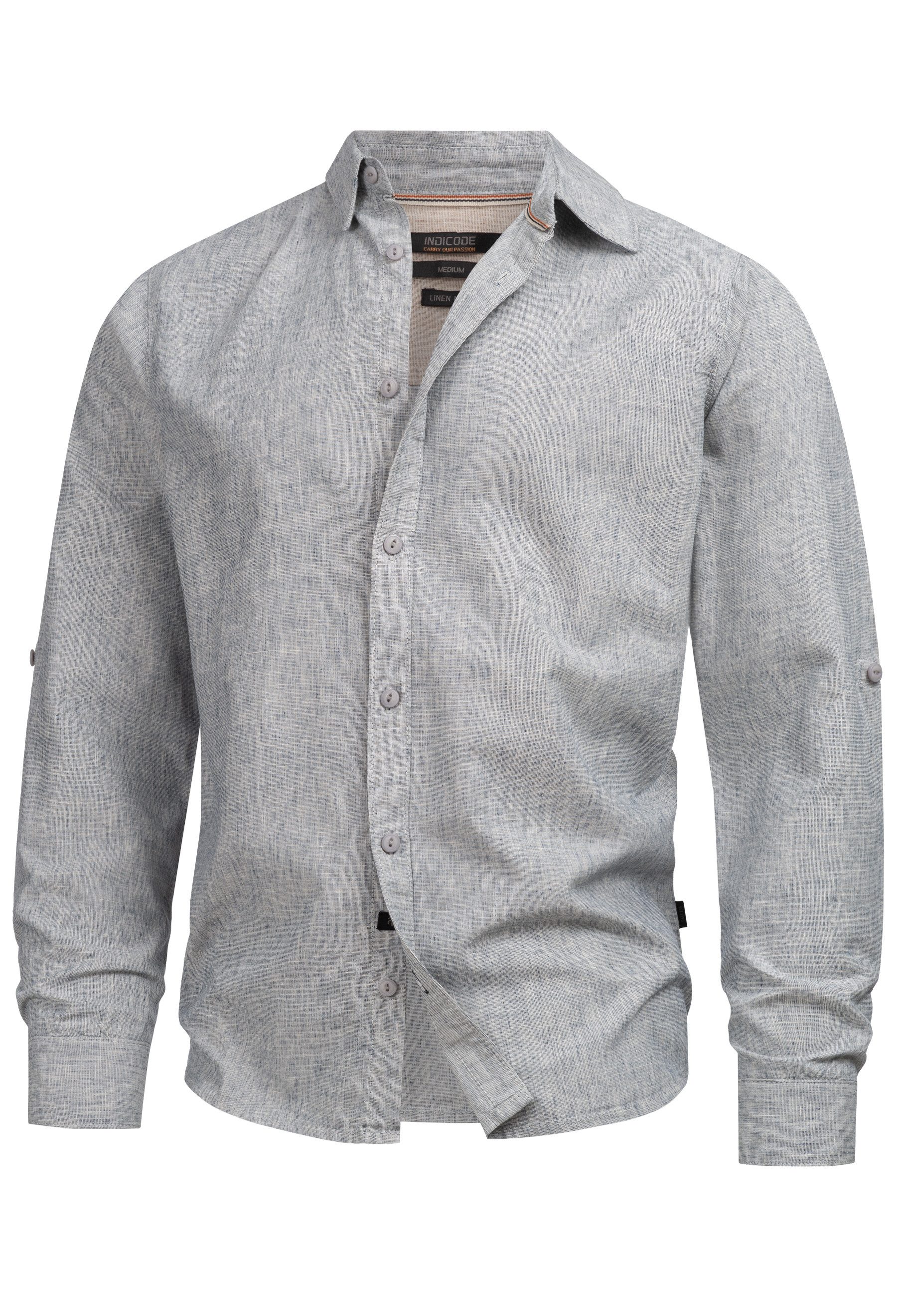 Indicode Langarmhemd Herren INBran Herrenhemd Langarm günstig online kaufen
