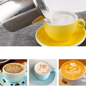 RefinedFlare Handmixer Manueller Milchaufschäumer mit Doppelschichtfilter für Kaffeezubehör
