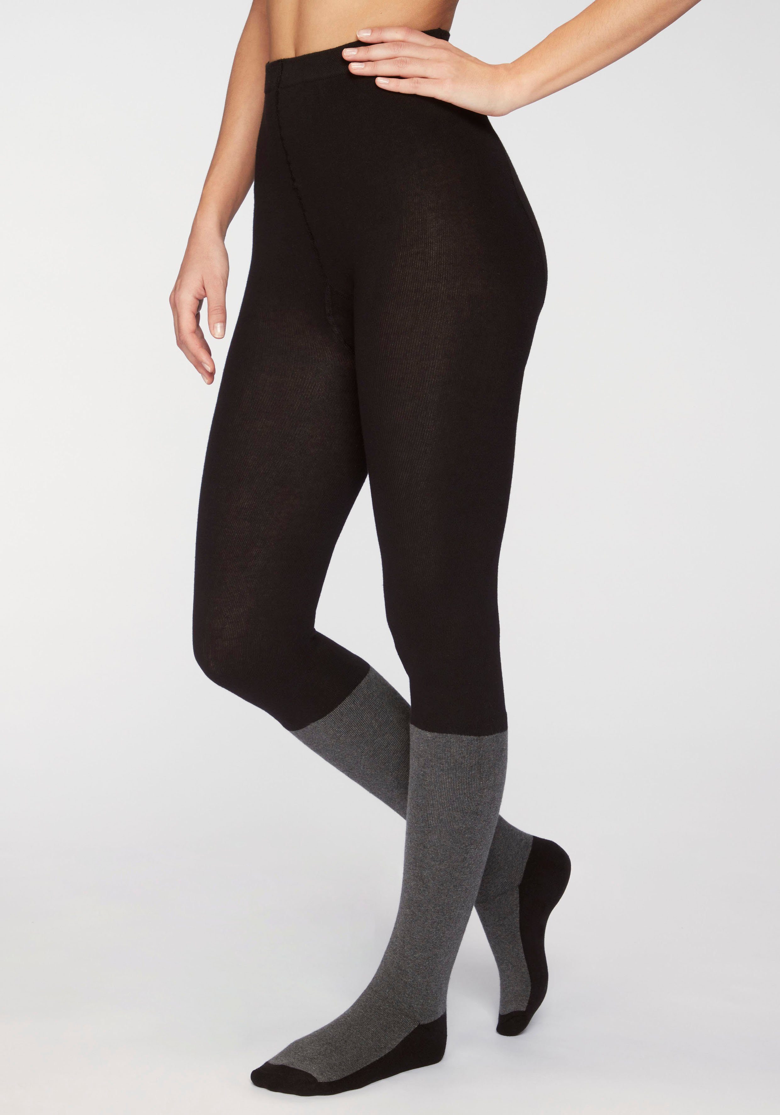 Lavana Strickstrumpfhose (1 St) mit verstärkten Zonen, ideal für Skifahren