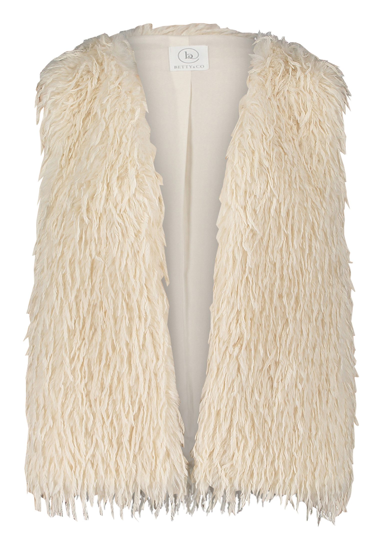Betty&Co Plüschweste Damen mit Fransen günstig online kaufen