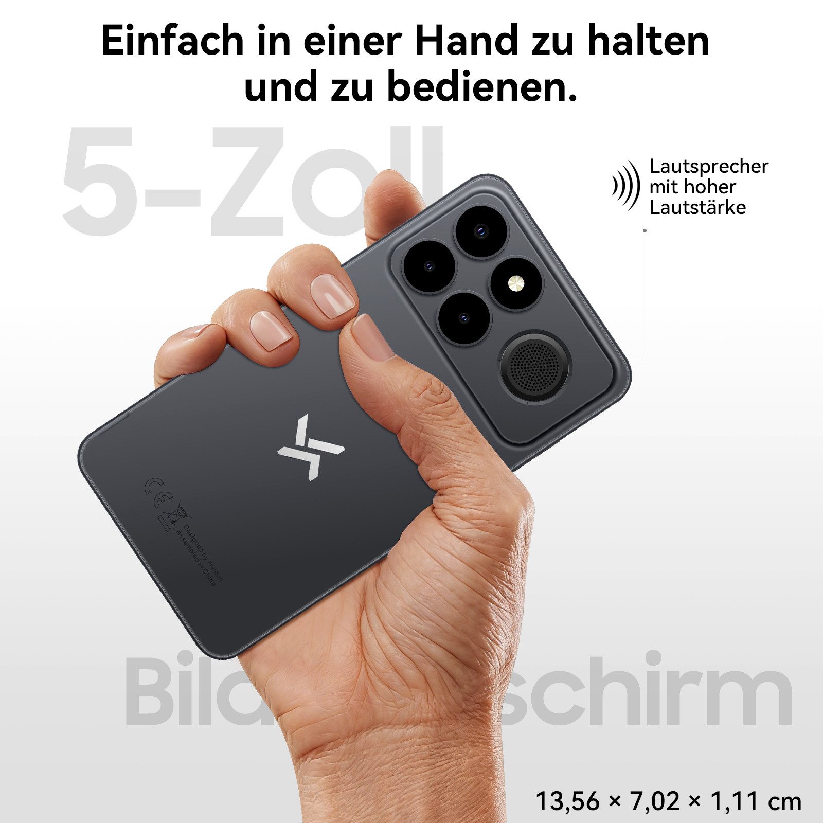 blackview NOTE 10 Kleinhandy Ohne Vertrag 5 Zoll, 9GB+32GB, Face ID Seniorenhandy (5 Zoll, 32 GB Speicherplatz, 4G Dual SIM, Face ID, Bluetooth, Augenschutz, Für Senioren und Kinder)