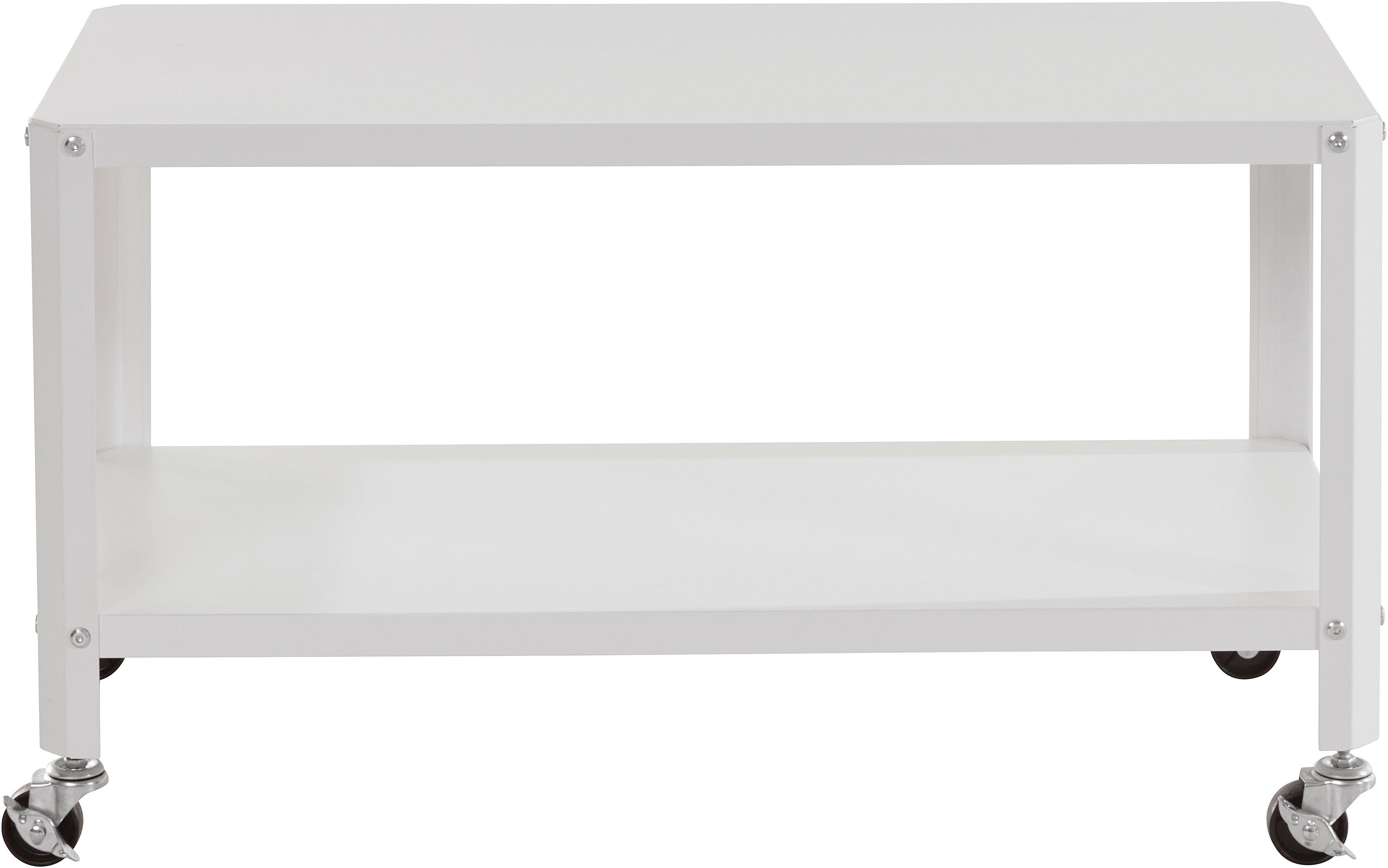 andas Couchtisch Sverker, Couchtisch aus Metall, in verschiedenen Farbvarianten, Höhe 46 cm weiß