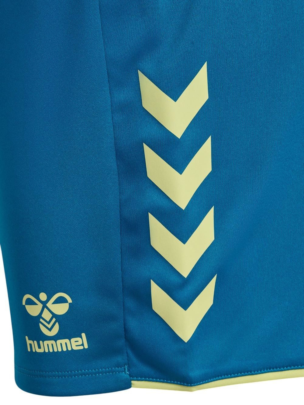 hummel Sporthose hmlCORE 2.0 Shorts (angenehmes Tragegefühl) kurz blau/limegrün Damen