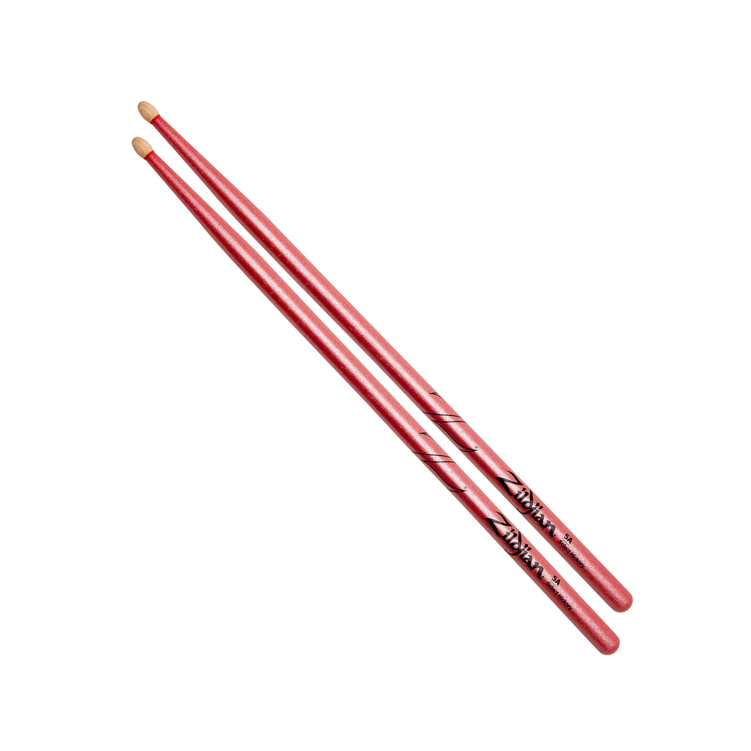 Zildjian Drumsticks (5ACP Chroma Pink 5A Sticks, Sticks, Beater und Mallets, Drumsticks Holztip), 5ACP Chroma Pink 5A Sticks - Drumsticks