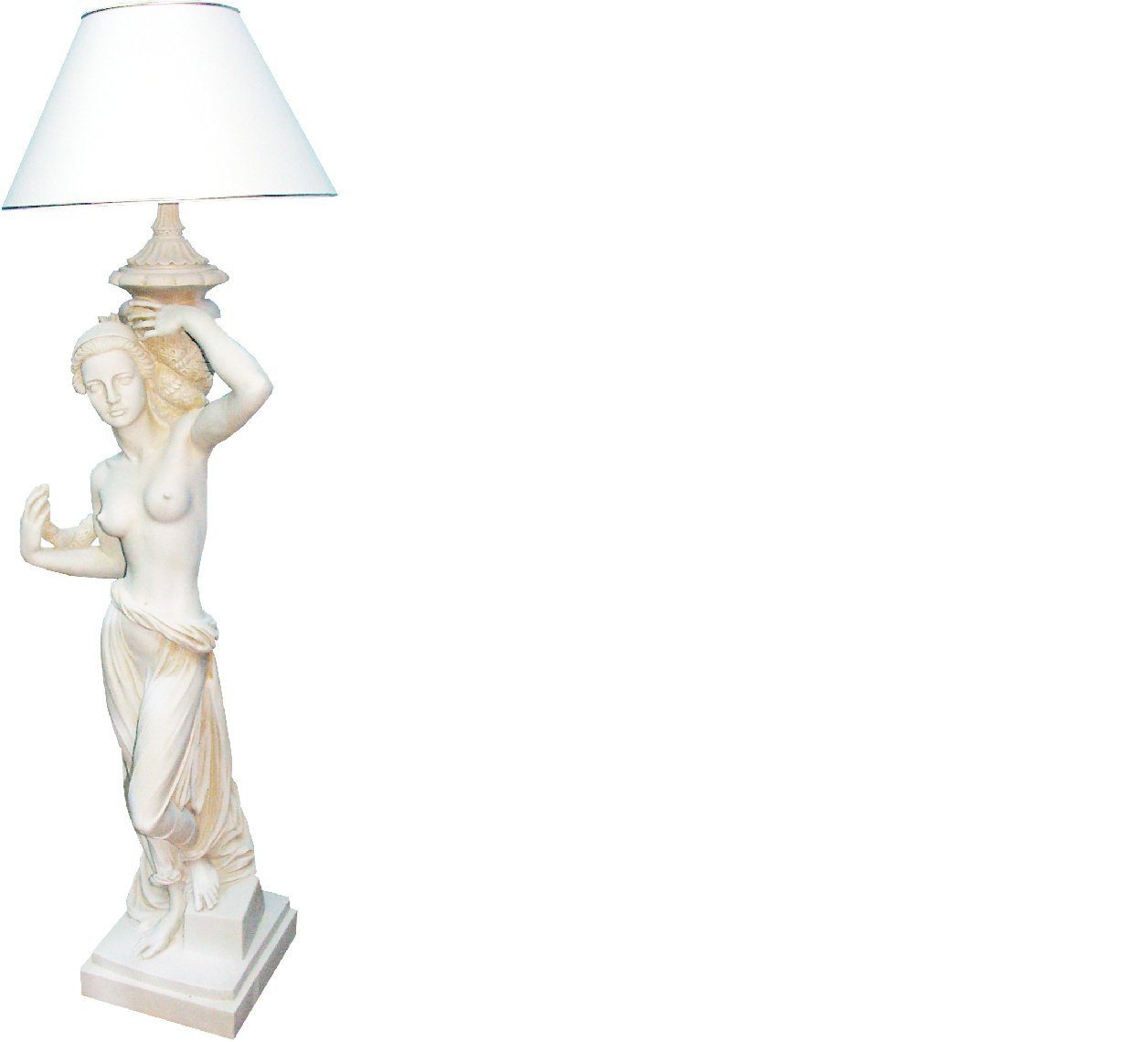 JVmoebel Skulptur Figur Lebensgroß mit Beleuchtung Stehlampe Standleuchte Lampe Lampen