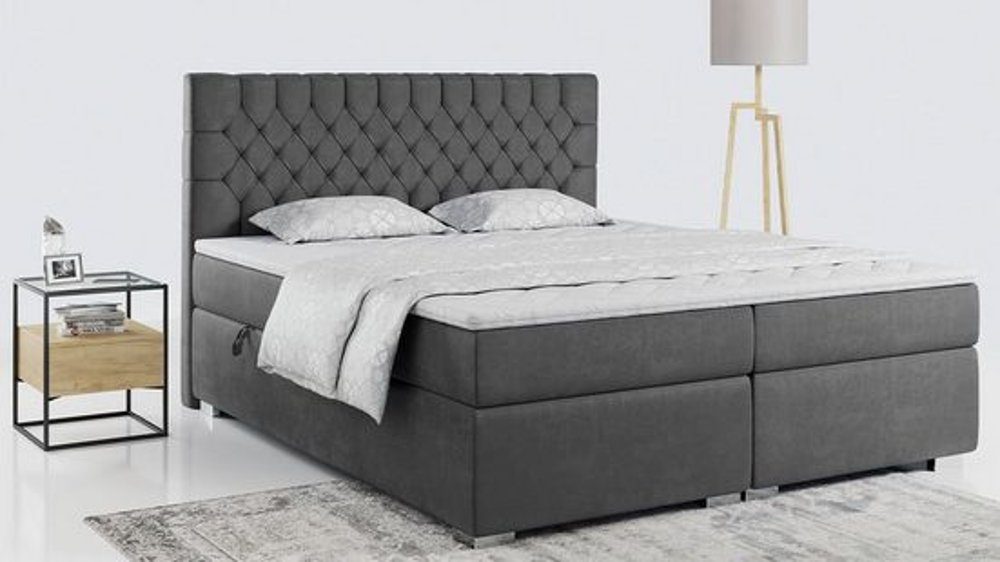 DB-Möbel Boxspringbett RAMIRES-Doppelbett mit Multipocket-Matratze.
