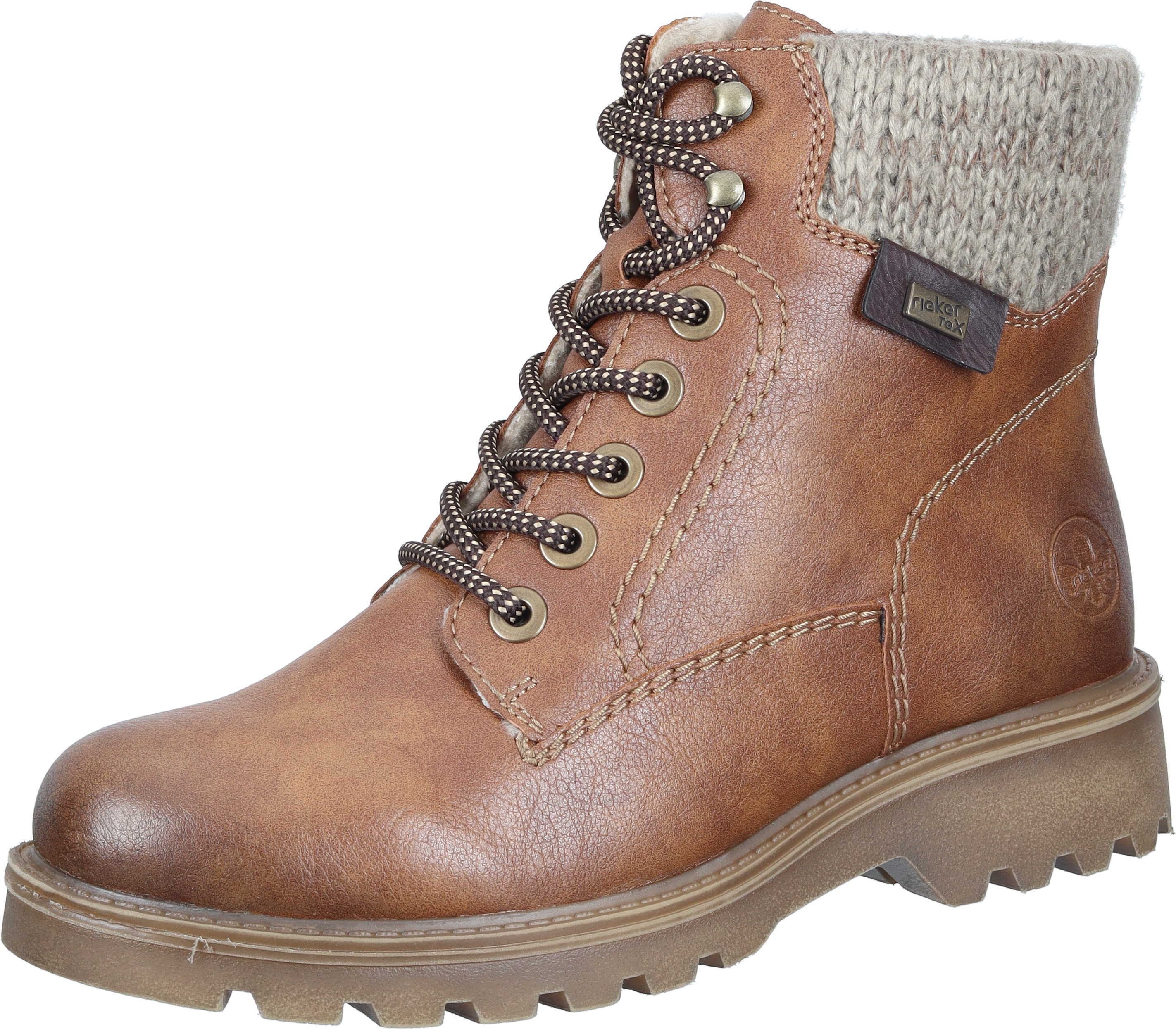 Rieker Stiefeletten Schnürstiefelette aus strapazierfähigem Synthetik günstig online kaufen