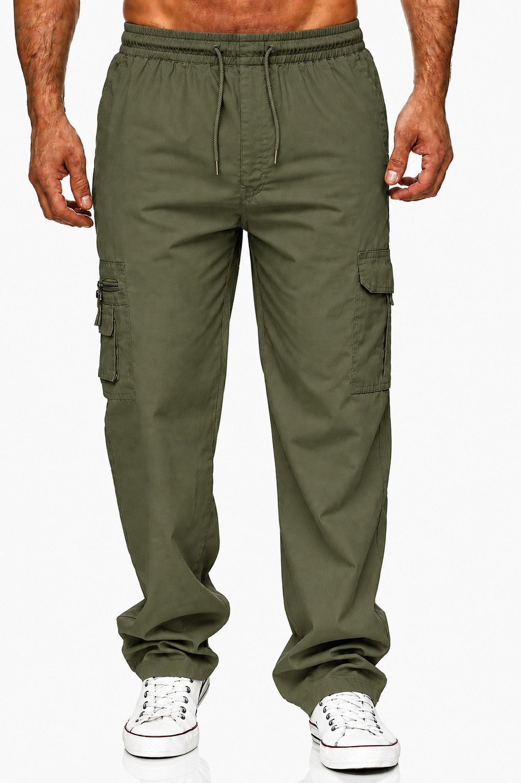 iKENNAS Cargohose Cargo Stoffhose Taschen Freizeit Arbeitshose Cargohose
