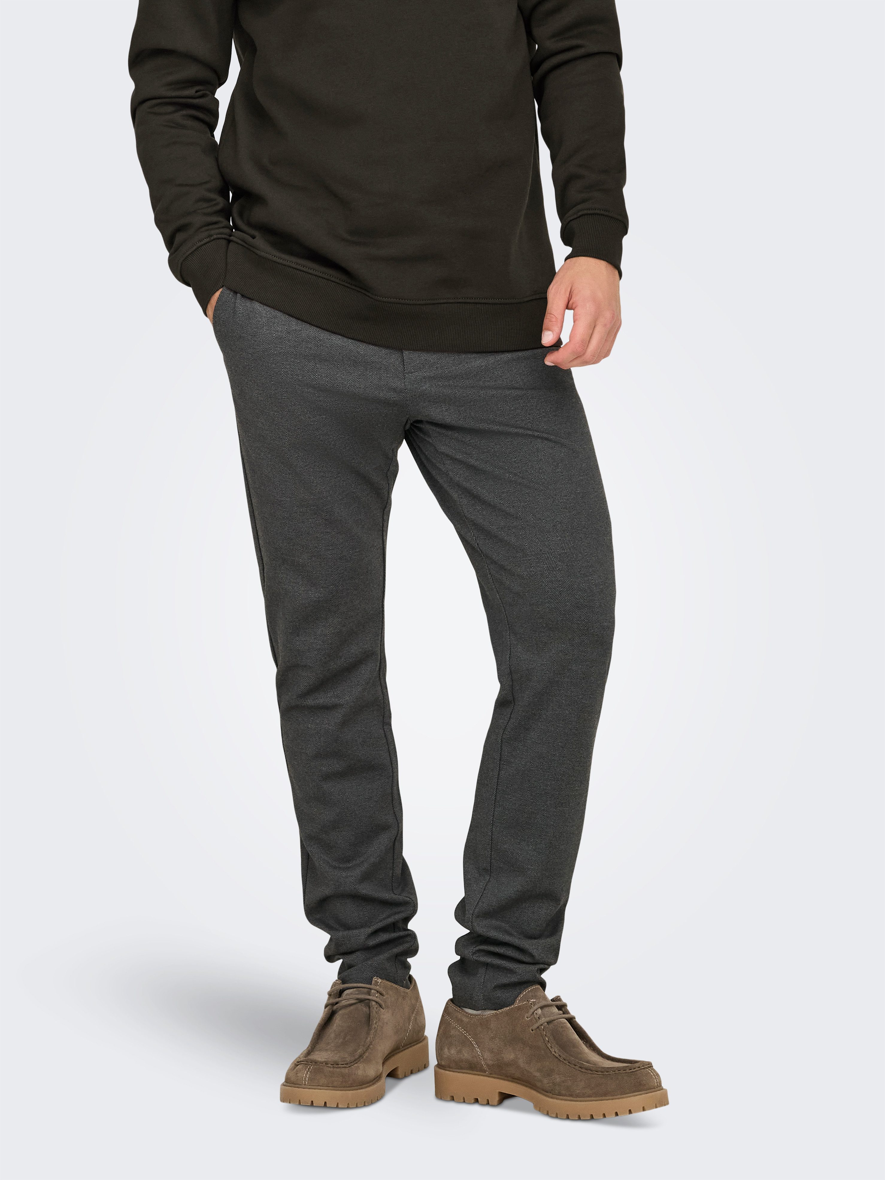 ONLY & SONS Chinohose ONSMARK SLIM HERRINGBONE 2911 PANT NOOS günstig online kaufen