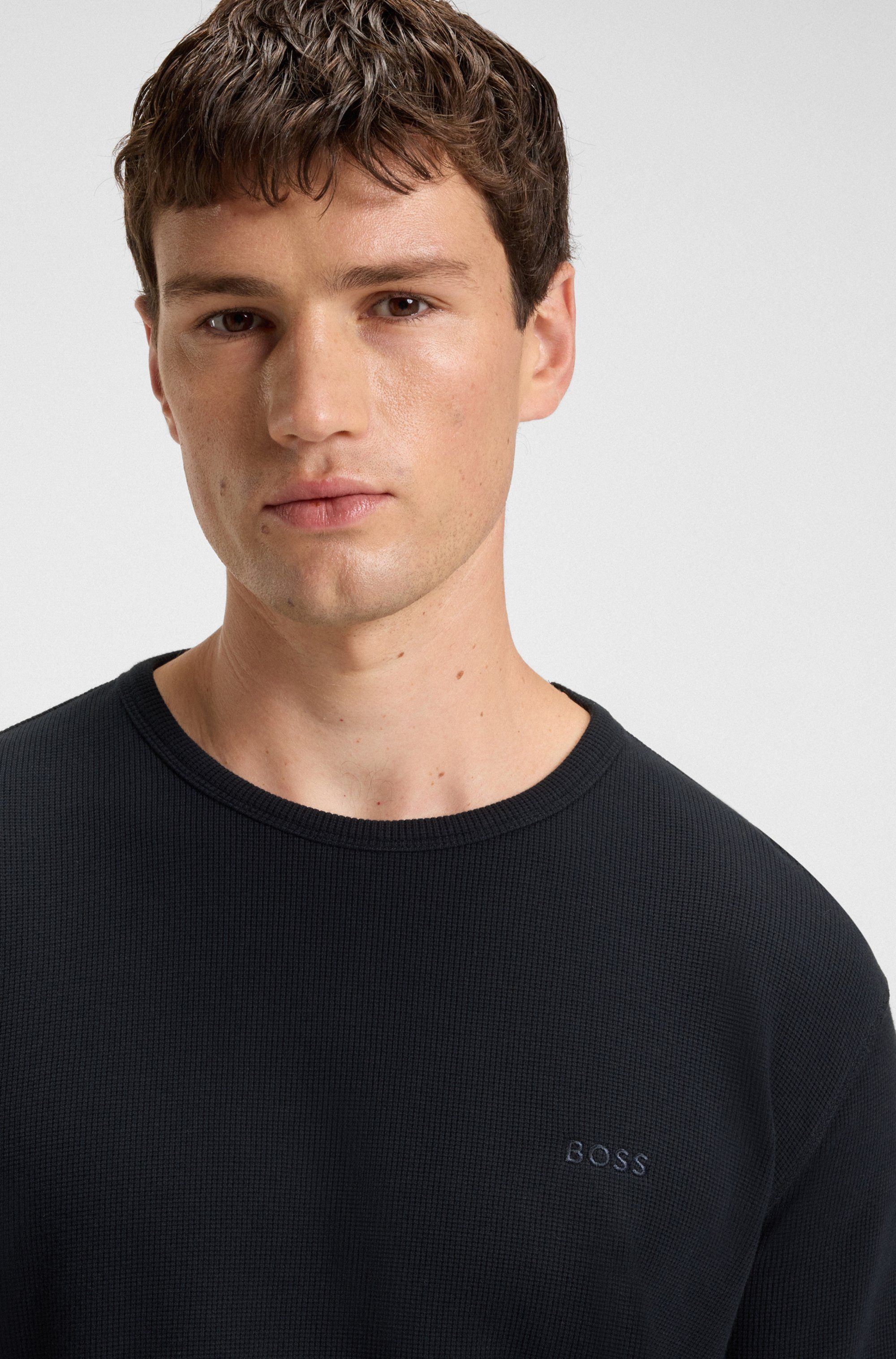BOSS ORANGE Langarmshirt Tempesto mit BOSS-Stickerei