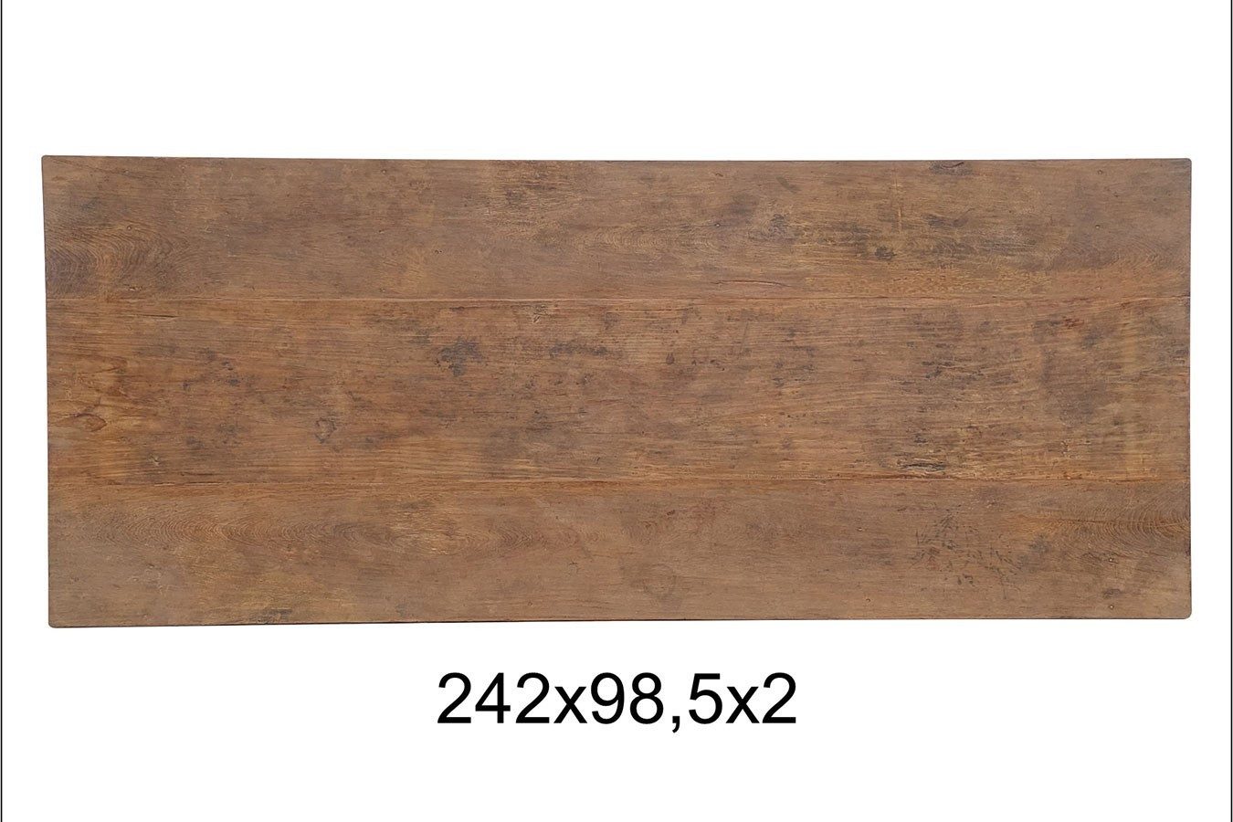 Tischhelden Tischplatte Teakholzplatte Antik 242x98x2