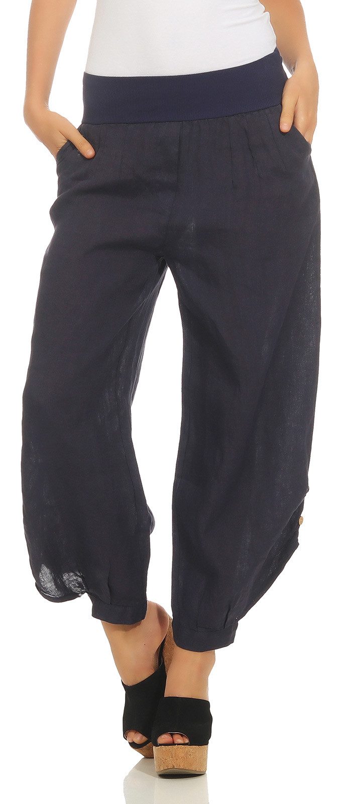 Mississhop Leinenhose 100 % Leinen Sommerhose, günstig online kaufen