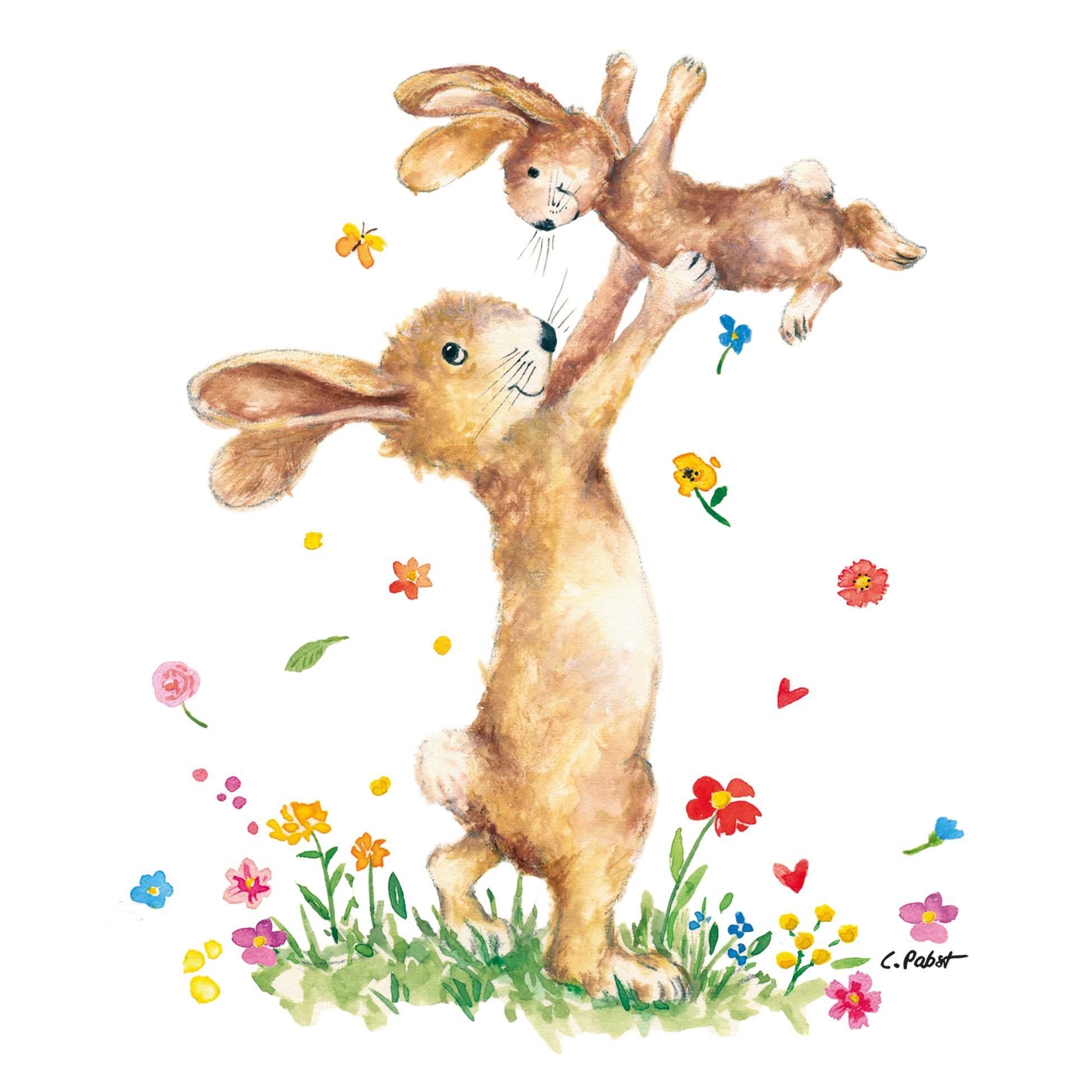 PPD Papierserviette 20 Servietten Hey Easter 33x33cm, (20 St)