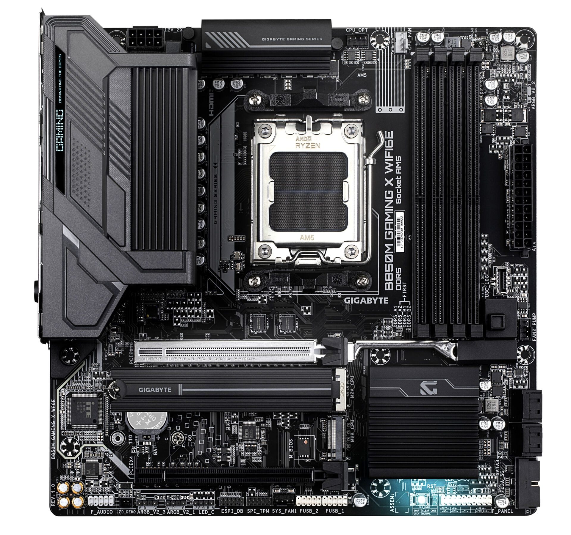 Gigabyte B850M GAMING X WIFI6E Motherboard - AMD Ryzen 9000 Serien CPUs, 10+2+2 Mainboard
