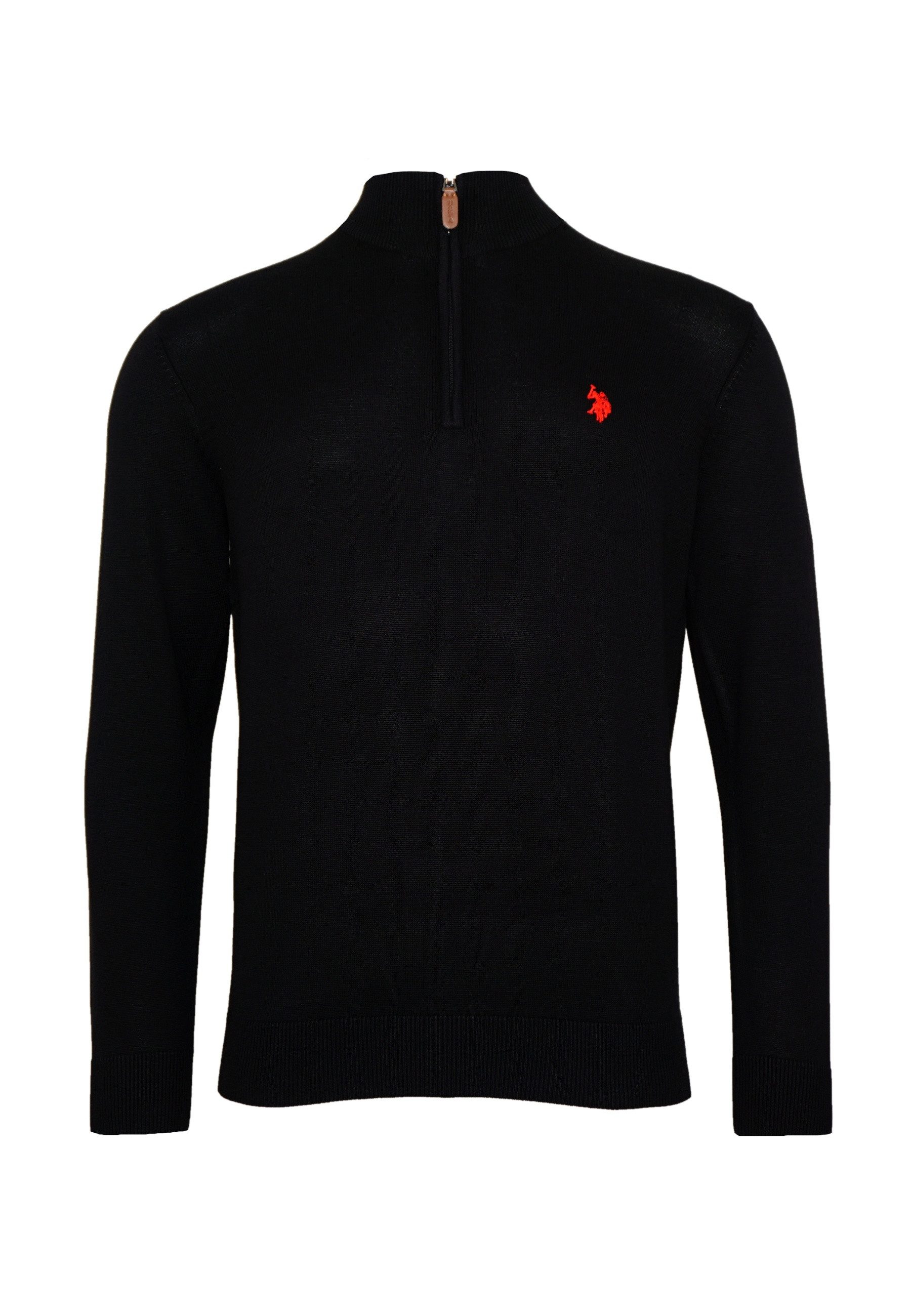 U.S. Polo Assn. Strickpullover Pullover Troyer Half Zip (1-tlg)