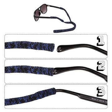 HIBNOPN Brillenband 10 Stück Sportbrillenband starker Halt, Brillenband Verstellbar Größe
