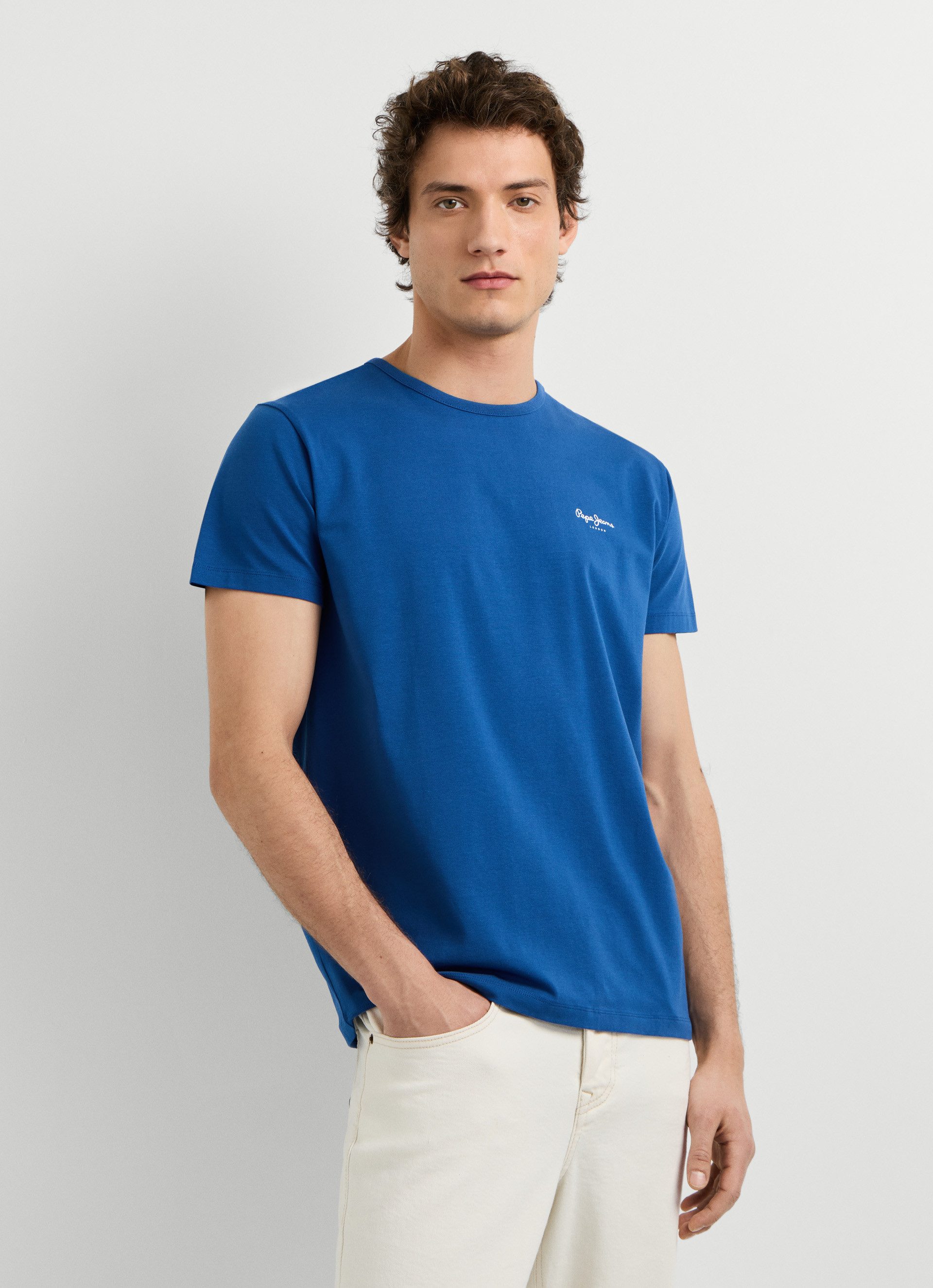 Pepe Jeans T-Shirt ORIGINAL BASIC 3N Rundhals mit kleinem Logodruck – Bild 3 von 5