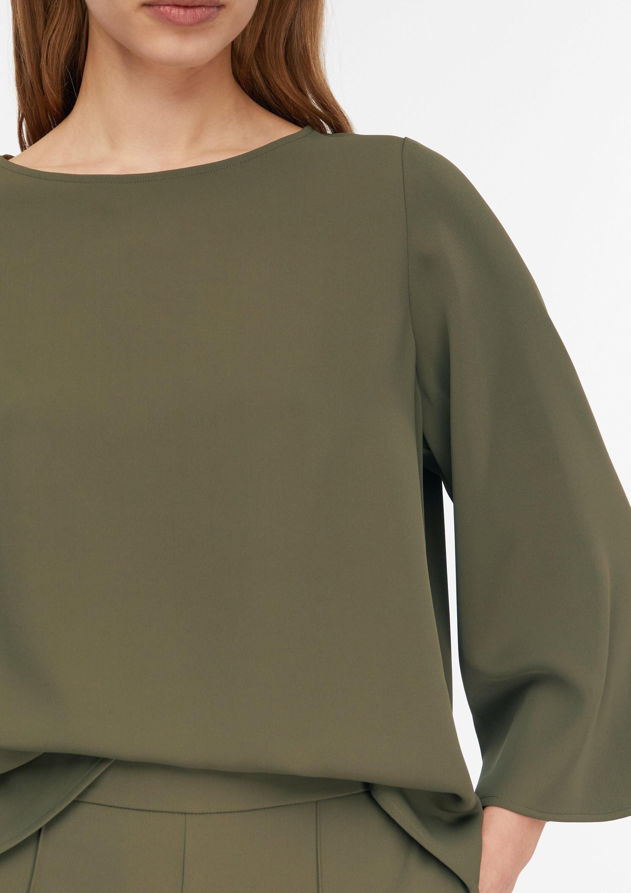 comma Kurzarmbluse Bluse Fließende Bluse mit weiten Ärmeln