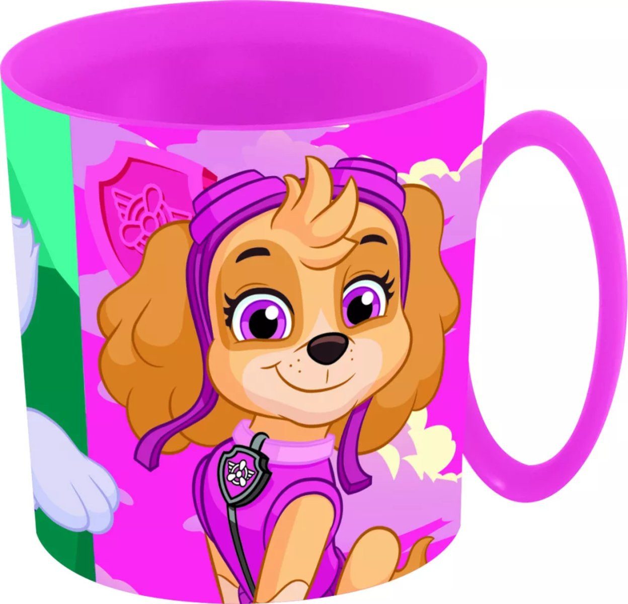 PAW PATROL Trinkflasche Paw Patrol Girl PWR mikrowellengeeigneter Plastikbecher 350 ml