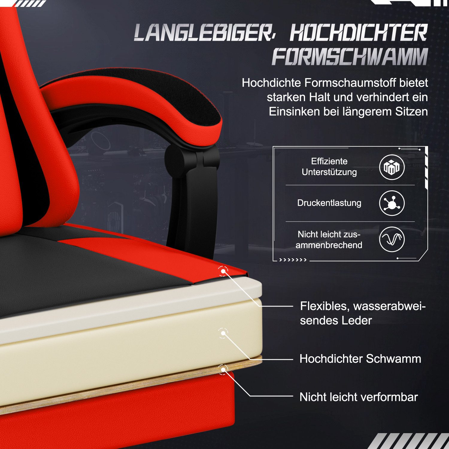 Adormii Gaming-Stuhl Gaming Stuhl ergonomisch Gaming günstig online kaufen